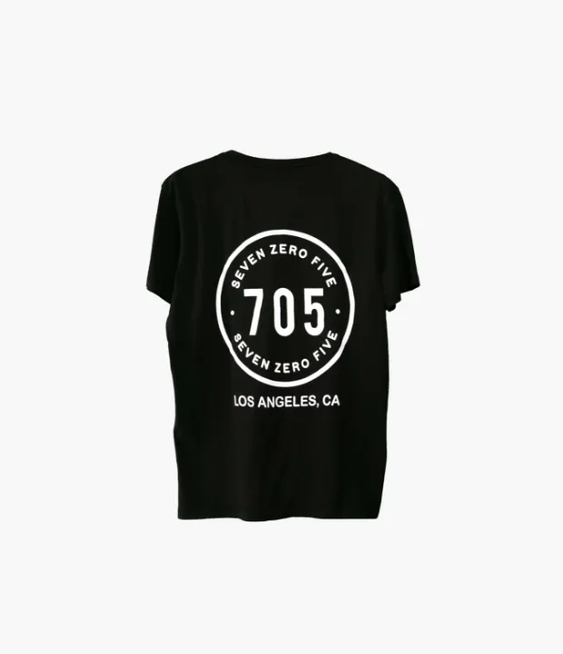 A black t-shirt used as a stand-in piece for COMPANY_NAME in TOWN. Replace it with your own product photo after you pay.